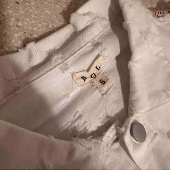 POL Shacket Oversized Thermal Sleeve Patch Embroidered Distressed Floral Paisley - Picture 13 of 16